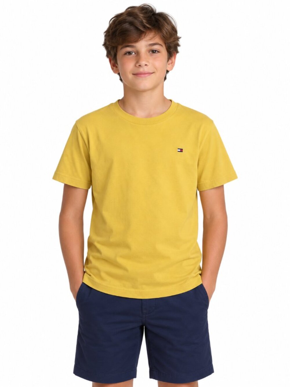 Tommy Hilfiger Boys T-shirt Yellow Size M (12-14)